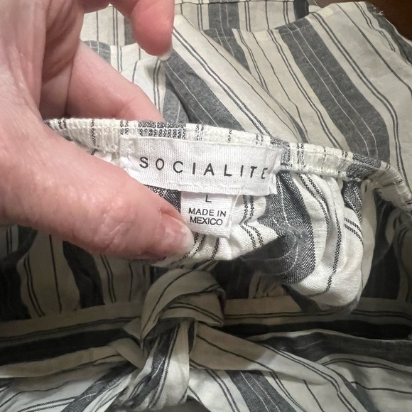 Socialite Large White And Gray TUBE Camisole Strapless Women's Top - Picture 8 of 8